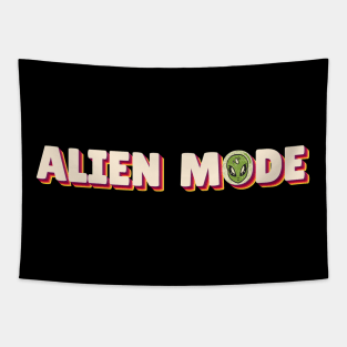 Alien mode cute face graphic, UFO outer space lover, Men Women Tapestry