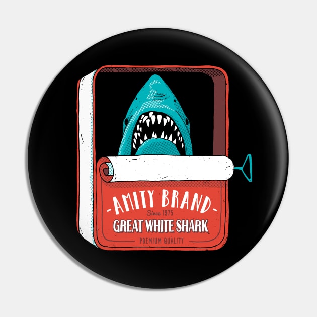 Tinned Shark Pin by DinoMike