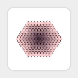 Honeycomb design in rose quartz and bodacious colour Magnet