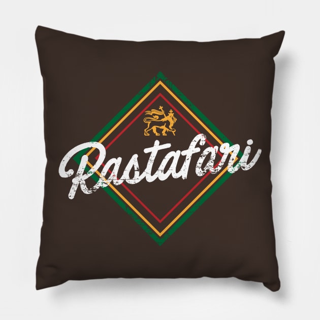 Rasta Lion Pillow by CTShirts