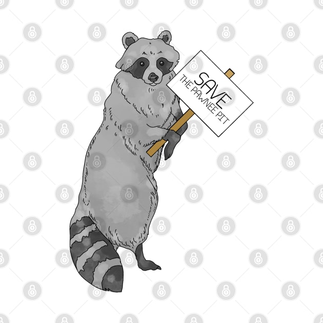 Parks and Rec Raccoon by Eyeballkid-