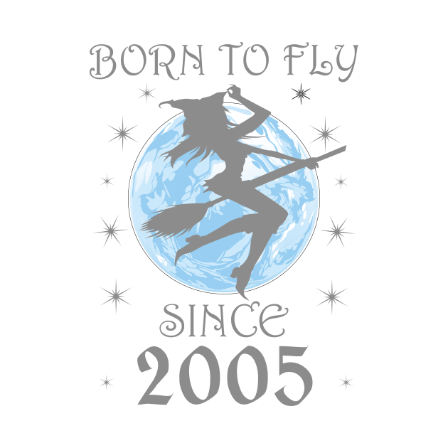 BORN TO FLY SINCE 1933 WITCHCRAFT T-SHIRT | WICCA BIRTHDAY WITCH GIFT by Chameleon Living