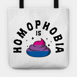 Homophobia Is Poop LGBT Funny Bi Pride Tote