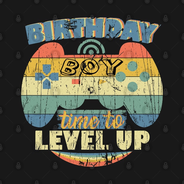 Birthday Boy Time to Level Up-Birthday Video Gamer Boy Gifts by bakmed