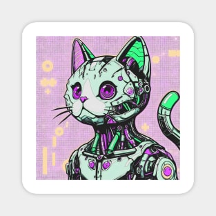 Cyborg Cat Magnet