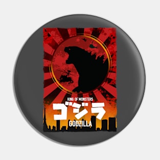 Godzilla Fan Art Pin