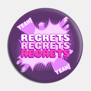 Funny Regrets Remorse Cartoon YOLO Blast Pin