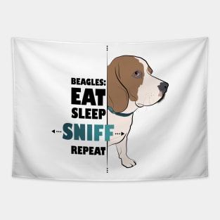 Eat, Sleep, Sniff, Repeat : Beagle Edition Tapestry