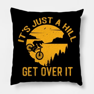 Funny Mountain Biking Design For Men Women Trail Ride Lover Pillow