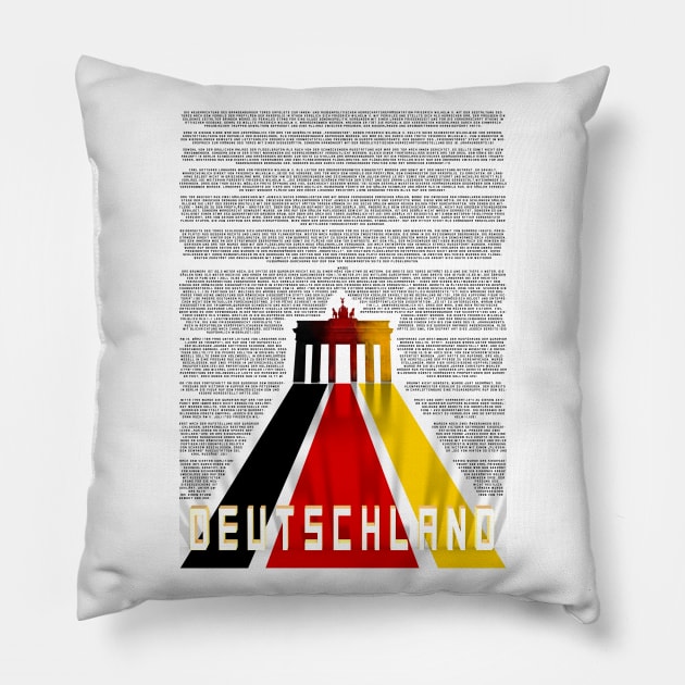 Berlin Brandenburg Gates Illustration Pillow by Raimondi