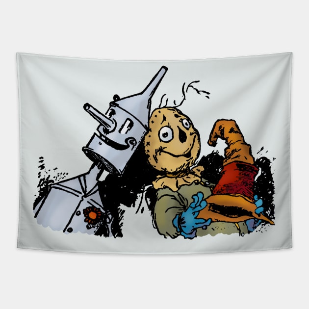 The Scarecrow and the Tin Man Tapestry by MandyE