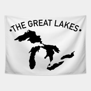 The Great Lakes Black United States Tapestry