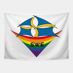 Sweden pride flag Tapestry