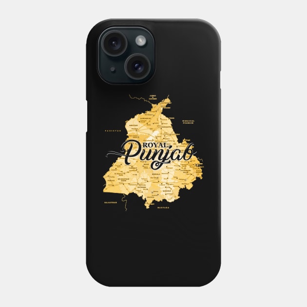 Royal Punjab Map Phone Case by SAN ART STUDIO 