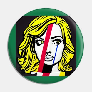 Woman in the Style of Roy Lichtenstein Pin