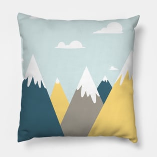 snow peaks mountains Pillow