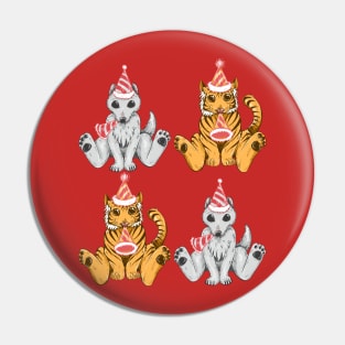 Party Hat Tigers and Wolves Pin