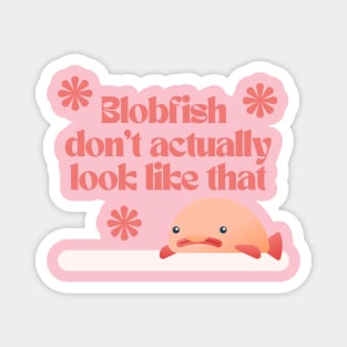 blobfish don't actually look like that Magnet