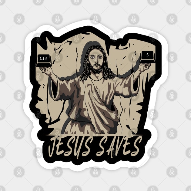 Jesus Saves Magnet by ArticArtac