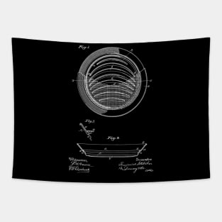 Gold Washing Pan Vintage Patent Hand Drawing Tapestry