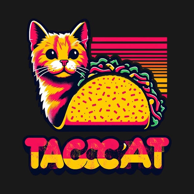 Taco Cat Retro Art by mieeewoArt