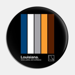 Louisiana State Flag  // Original Minimalist Artwork Poster Design Pin