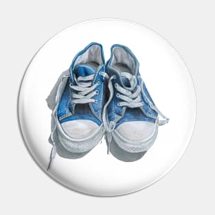 Blue Canvas Shoes Pin