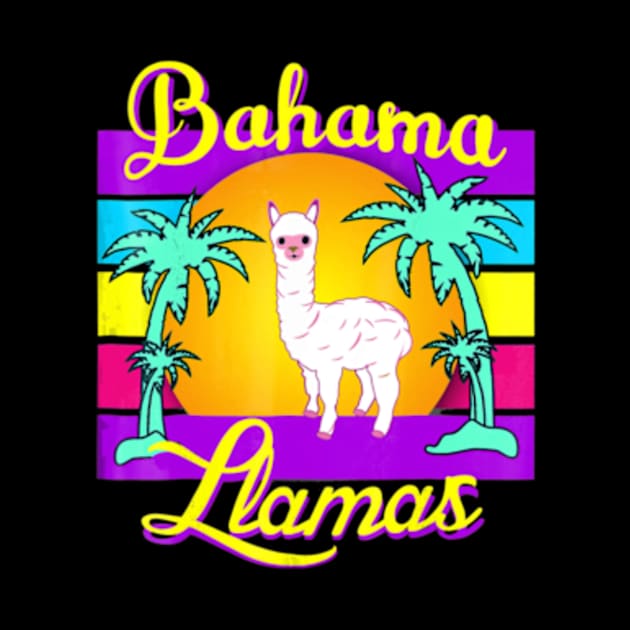 Bahama Llama 80s Retro Beach Summer by AstridLdenOs