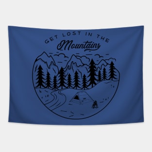 Get Lost in the Mountains Tapestry