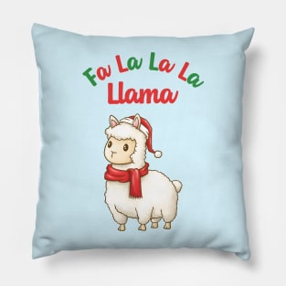 Fa La La La Llama Christmas Pillow