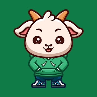 Goat Urban Cute Cartoon T-Shirt