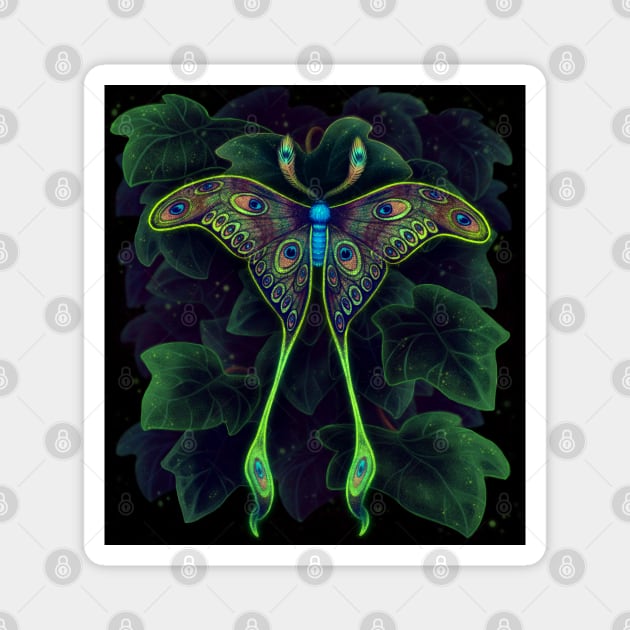 Peacock Moth Magnet by DoomedDreamer