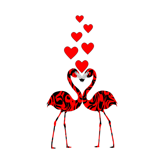 In Love Flamingos by SartorisArt1