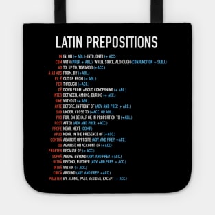 Latin Prepositions List Tote