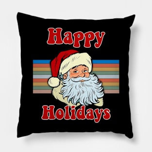 Happy Holidays Santa Claus Christmas Pillow