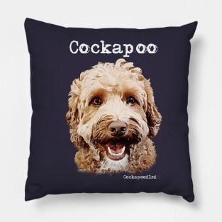 Golden Apricot Cockapoo / Spoodle and Doodle Dog Pillow