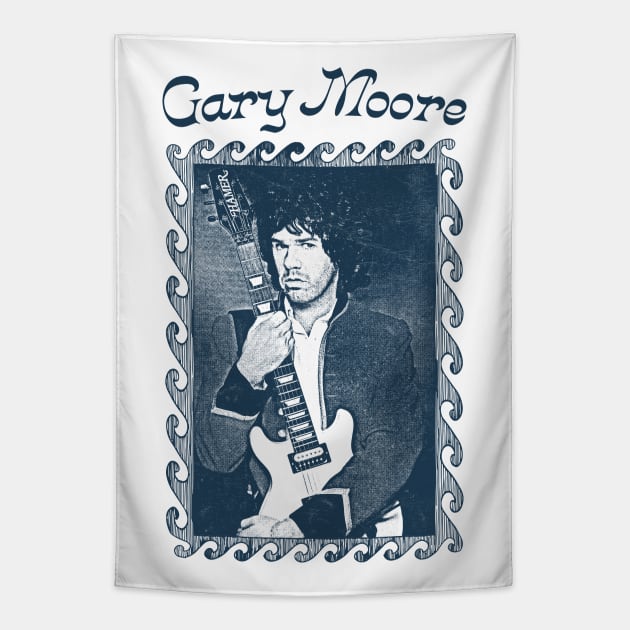 Gary Moore / Irish Guitarist Design Tapestry by DankFutura