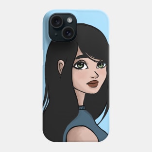 green-eyed girl Phone Case