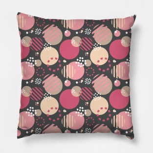 Pinky Circles Seamless Pattern 043#002 Pillow