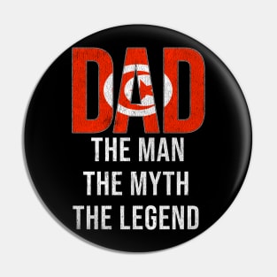 Tunisian Dad The Man The Myth The Legend - Gift for Tunisian Dad With Roots From Tunisian Pin