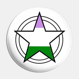 genderqueer Pride Pentacle Pin