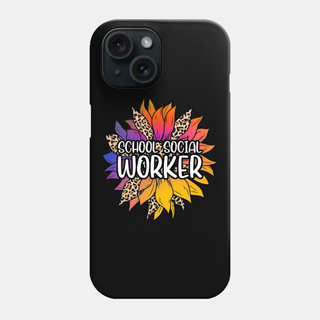 School Social Worker Sunflower Phone Case by White Martian