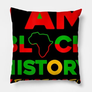 I Am Black History African American Black Pride T Shirt Pillow