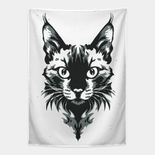 Cute Cat Illusion Design, Funny Cat Lover Gift Idea Tapestry