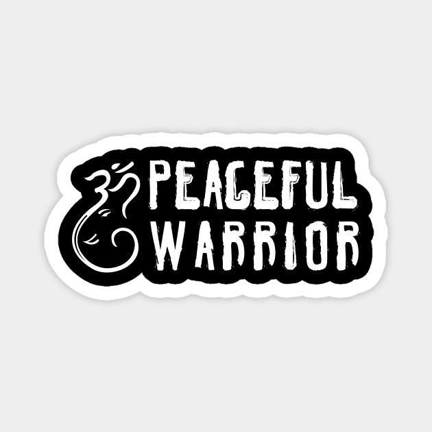 Peaceful Warrior, Vegan Gifts 2023, 2024, Yoga Gifts 2023, 2024, Vegan Christmas Gifts Magnet by KindWanderer