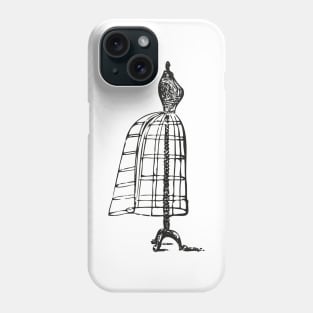 Vintage Dress Form | Victorian Dress Form | Dressmaking | Dressmakers | Sewing | Seamstress | Black and White Phone Case