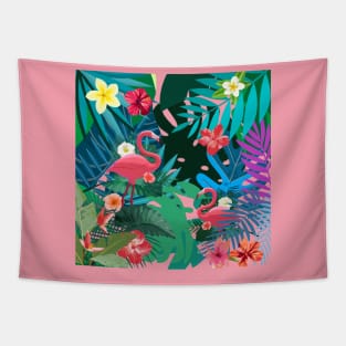 rain forests, flamingos Tapestry