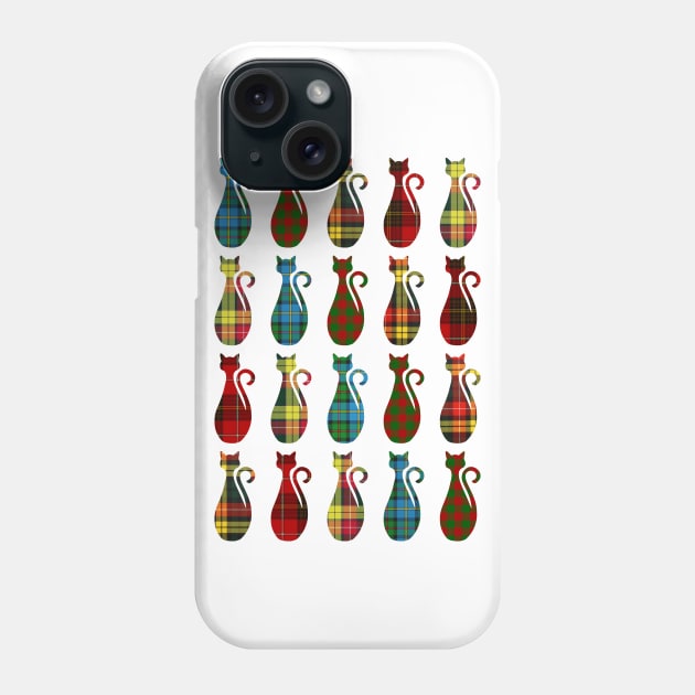 Tartan Cats Phone Case by 1cutepooch