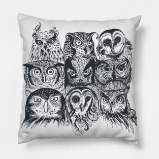 Nine Owls Pillow