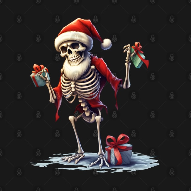 skeleton Santa Claus by MZeeDesigns